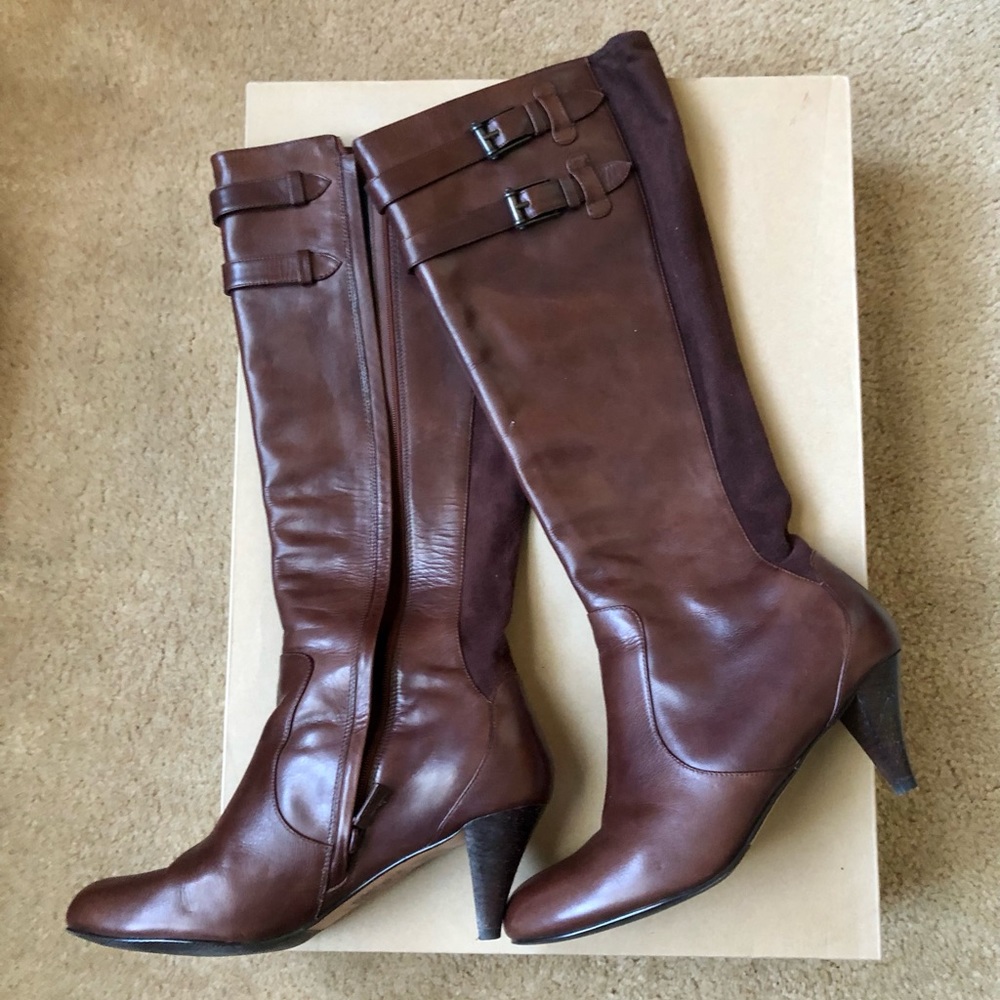 Cole Haan Nike Air Jaslista Tall Boots Chestnut. Great condition.